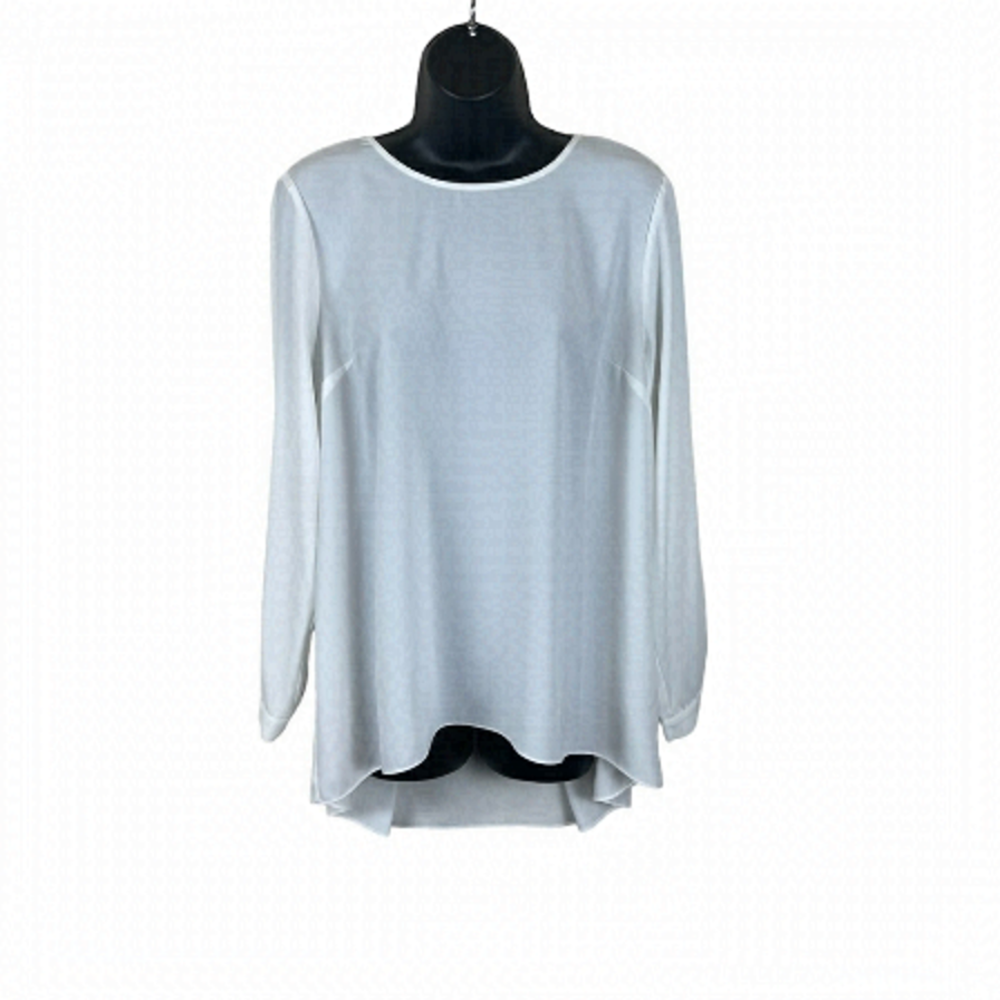 EUC Vince Camuto white long-sleeve blouse, office wear, size medium.